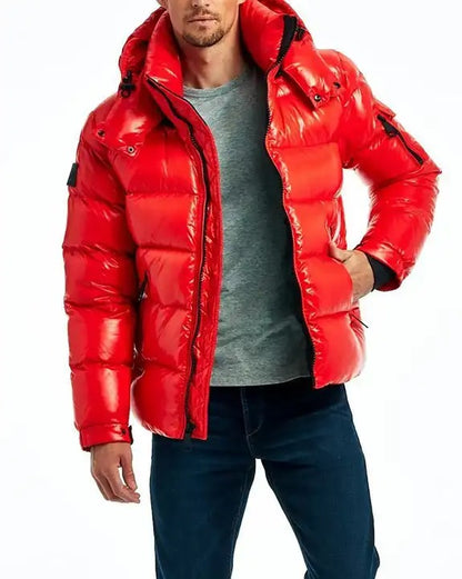 Men's Winter Thick Jacket Waterproof Down Blazer Outdoor Warm Puffer Coat | D5R113