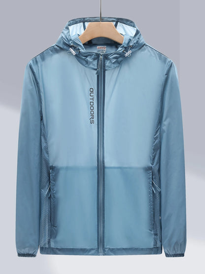 Men's UPF 50+ Sun Hoodie – Lightweight Zip-Up w/ Pockets | Moisture-Wicking & Breathable | 2208