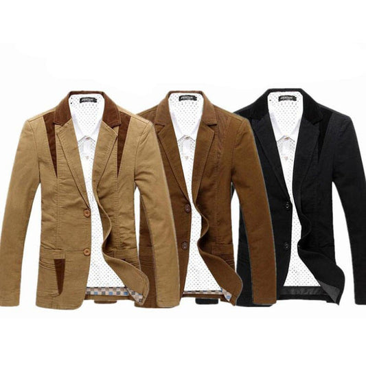 Men's Blazer Casual Oversize Coat Fashion Long Sleeve Blazer Slim Fit Suit Jacket | 8012#