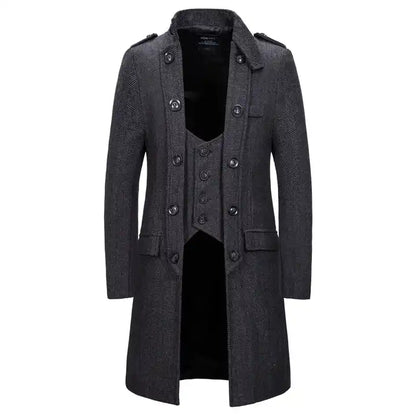 Men's Double Breasted Trench Coat Slim Fit Formal Jacket Double Breast Coat Men | YF18 1812