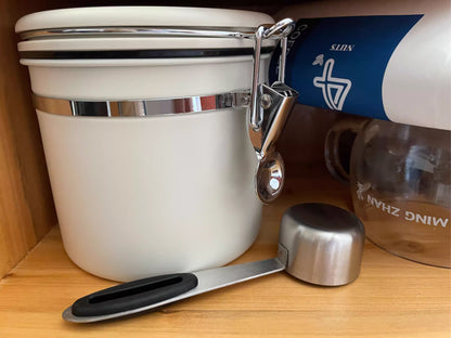 Stainless Steel Coffee Canister – Airtight Storage with CO₂ Valve & Date Tracker (1.5L / 1.8L) | NB-MFG