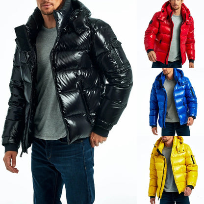 Men's Winter Thick Jacket Waterproof Down Blazer Outdoor Warm Puffer Coat | D5R113