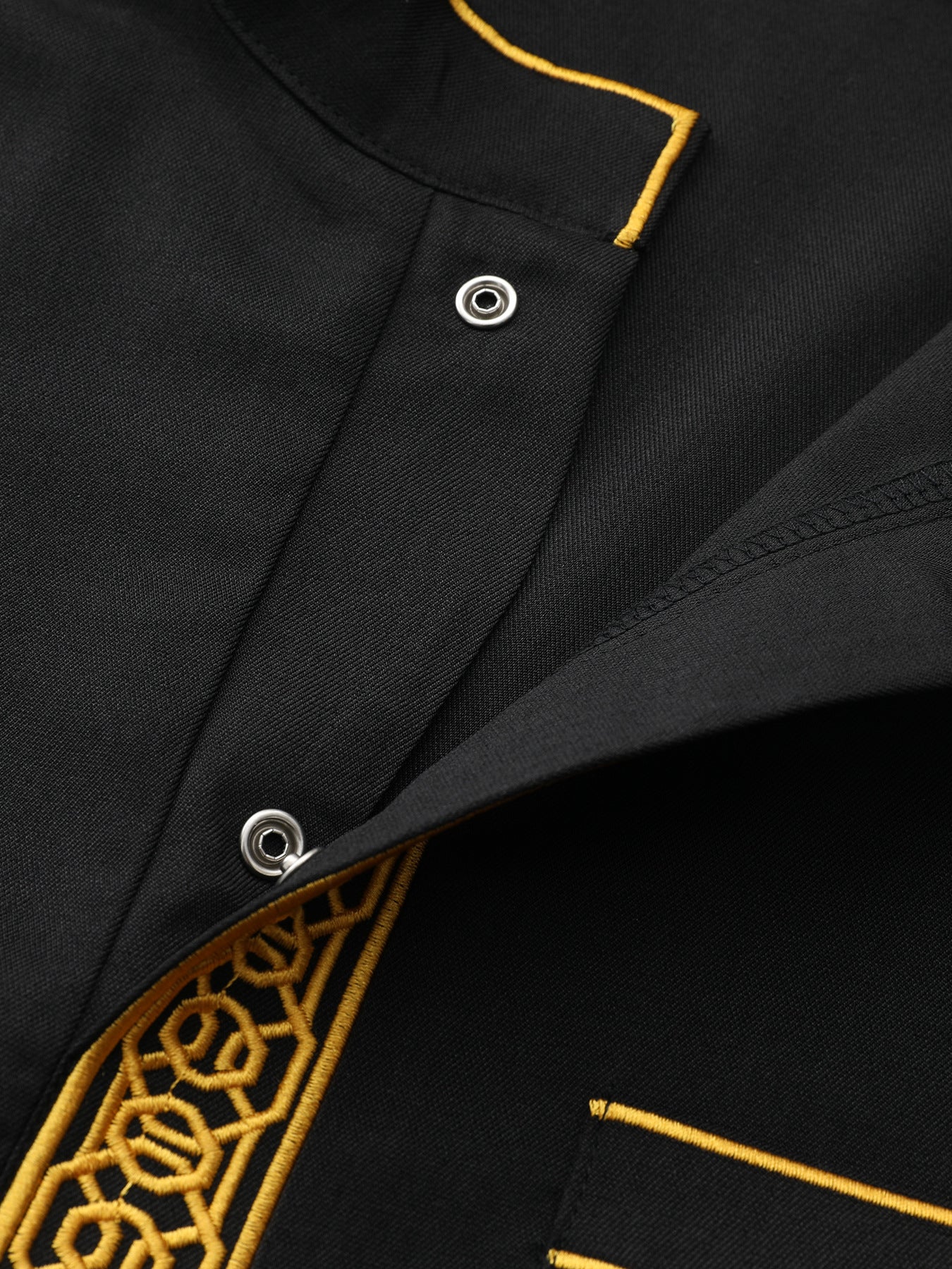 Men's Middle Eastern Long Sleeve Embroidered Dress Casual Ethnic Arab Thobe | 236521