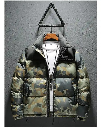 Winter Hunting Camouflage Puffer Cotton Padded Bomber Jacket | 18921