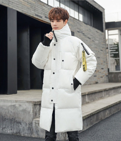Men Warm Long Parka Casual Coat Zipper Padded Puff Jacket | 550
