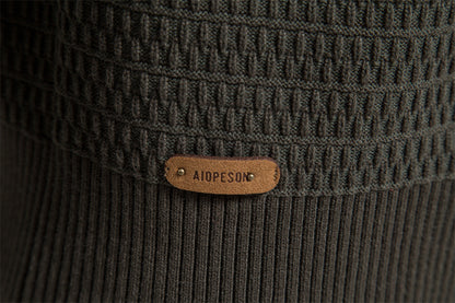 Men’s Winter Full-Zip Cardigan Sweater – High-Stretch Cotton Stand Collar Knit Top | Y324