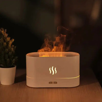 Aroma Humidifier 7 Colours Artificial Flames Silent Essential Oil Diffuser for Relaxing Home & Office | DQ701