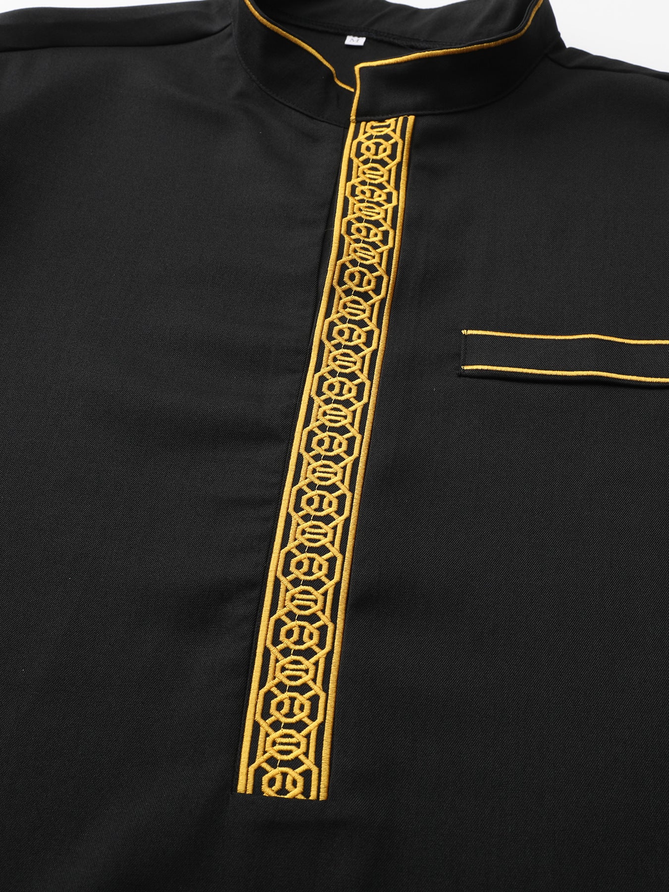Men's Middle Eastern Long Sleeve Embroidered Dress Casual Ethnic Arab Thobe | 236521