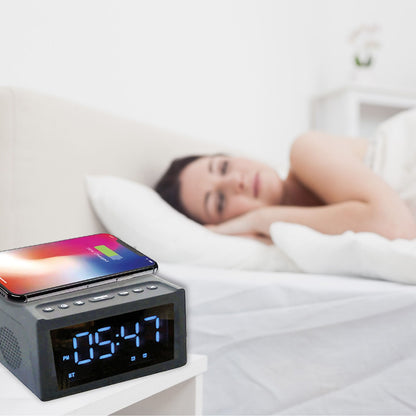 15W Wireless Charging Large Screen Alarm Clock Portable Bluetooth Speaker | 2023