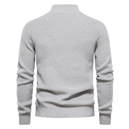 Cardigan con cerniera in cotone, maglioni casual, maglione invernale a collo alto | Y832 