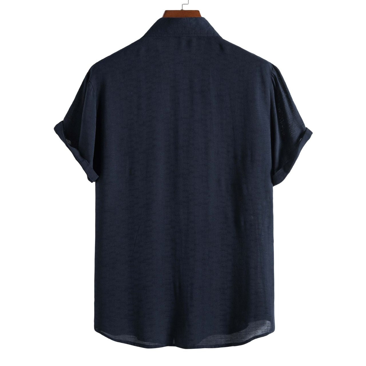 Men’s Solid Color Lapel Short Sleeve Shirt Business Casual Summer Style Shirt | CCS05