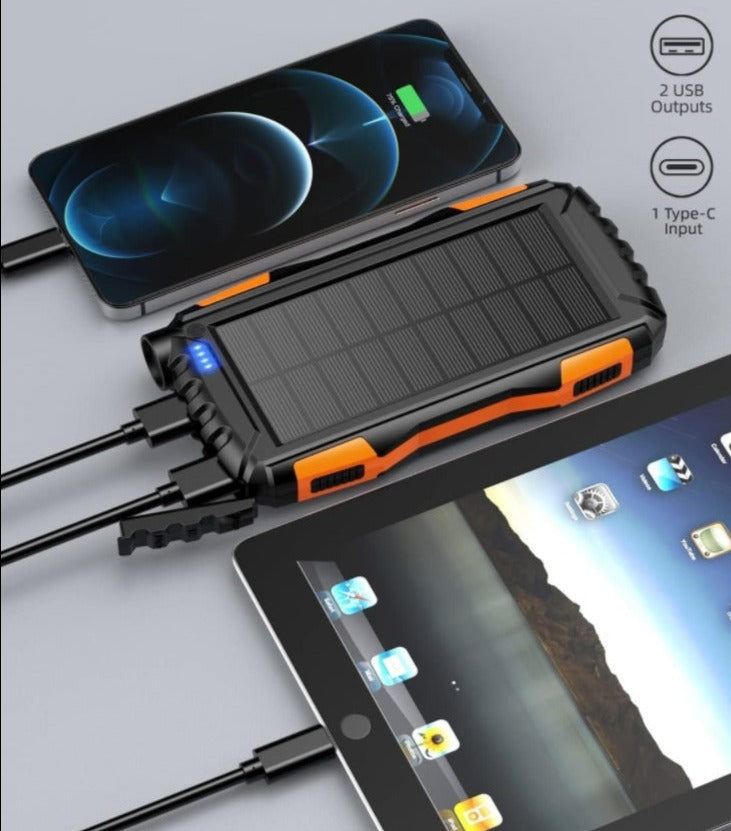 Solar Power Bank 20000mAh Portable Charging Power Bank External Battery Charger | 00010
