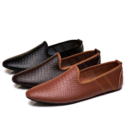 Men's Leather Slip On Casual British Trend Driving Moccasins Pumps Shoes | 699