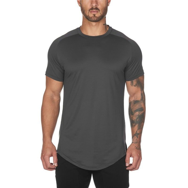 Men's Mesh Quick-drying Breathable Fitness Bodybuilding O-neck Slim Fit Tops | 6643