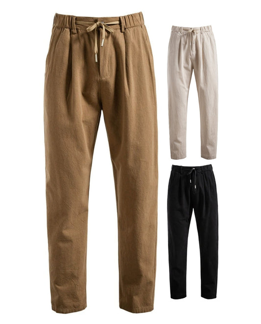 Men's Linen-Cotton Casual Trousers - 2025 Spring Slim-Fit Anti-Wrinkle Pants | PM1203