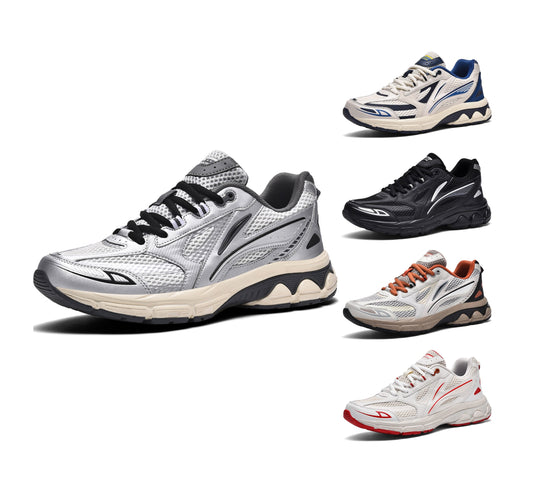 Men’s Retro Sport Sneakers – Lightweight Breathable Trainers with Cushioned Sole | A98