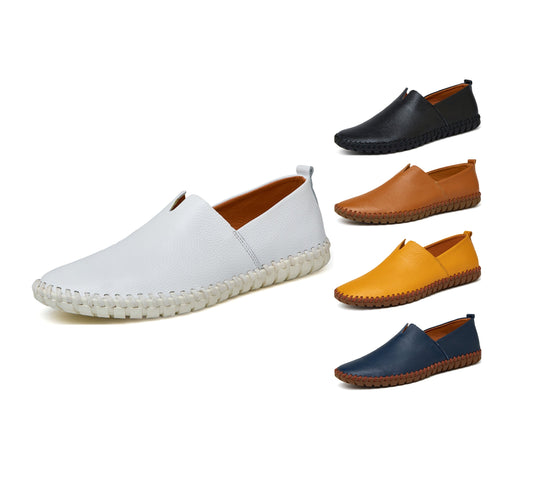 Men's Handmade Gommino Penny Loafers – Lightweight Leather Driving Shoes | Casual Slip-On Flats | 955