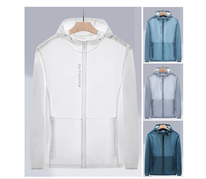 Men's UPF 50+ Sun Hoodie – Lightweight Zip-Up w/ Pockets | Moisture-Wicking & Breathable | 2208
