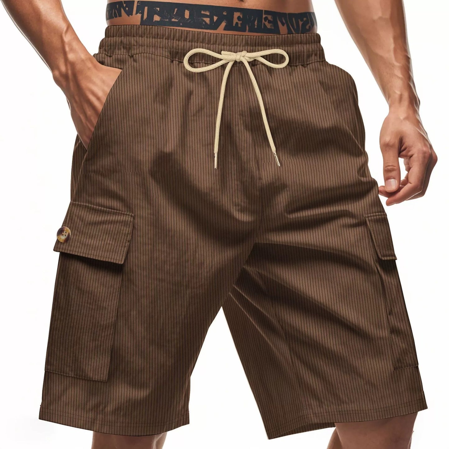 Men's Corduroy-Texture Cargo Shorts - Summer Relaxed Fit Utility Shorts | CFT-1