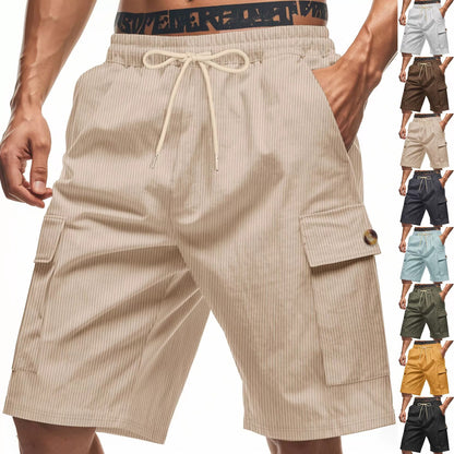 Men's Corduroy-Texture Cargo Shorts - Summer Relaxed Fit Utility Shorts | CFT-1