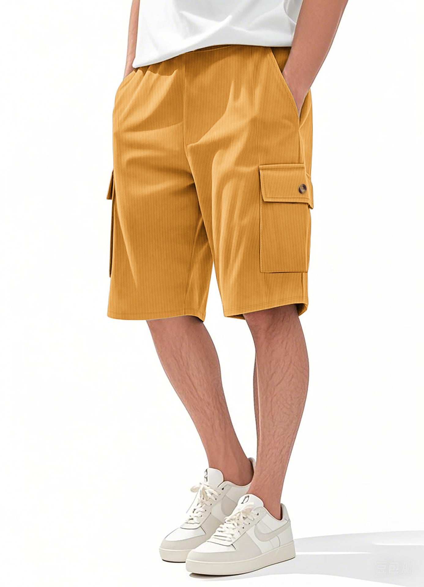 Men's Corduroy-Texture Cargo Shorts - Summer Relaxed Fit Utility Shorts | CFT-1