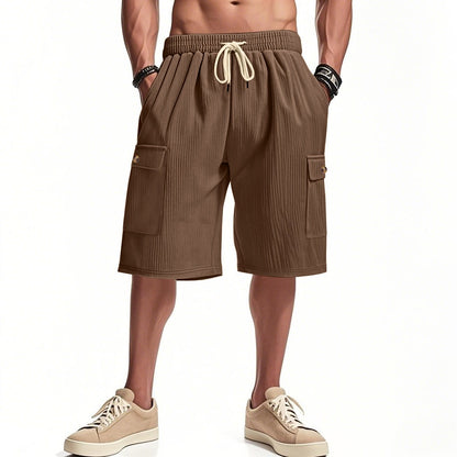 Men's Corduroy-Texture Cargo Shorts - Summer Relaxed Fit Utility Shorts | CFT-1