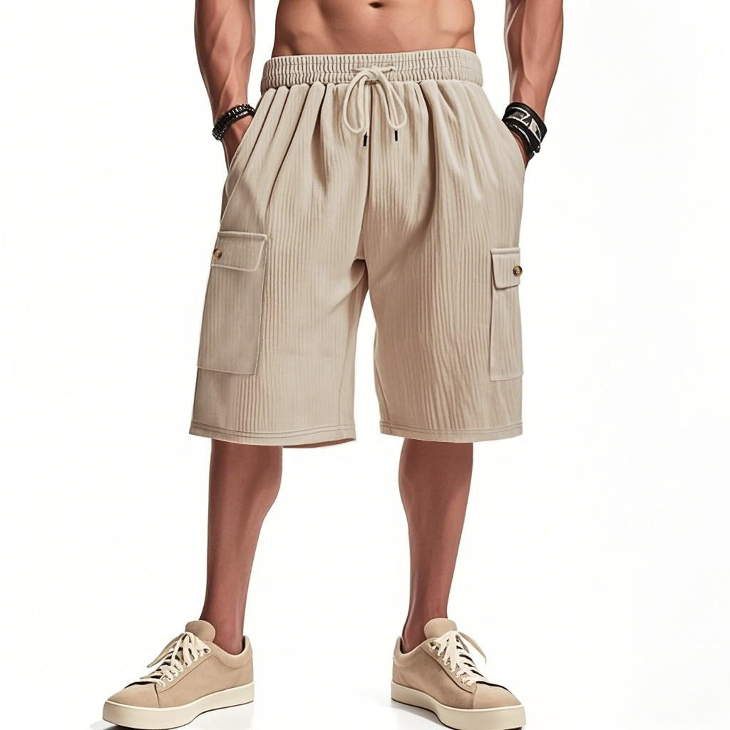 Men's Corduroy-Texture Cargo Shorts - Summer Relaxed Fit Utility Shorts | CFT-1