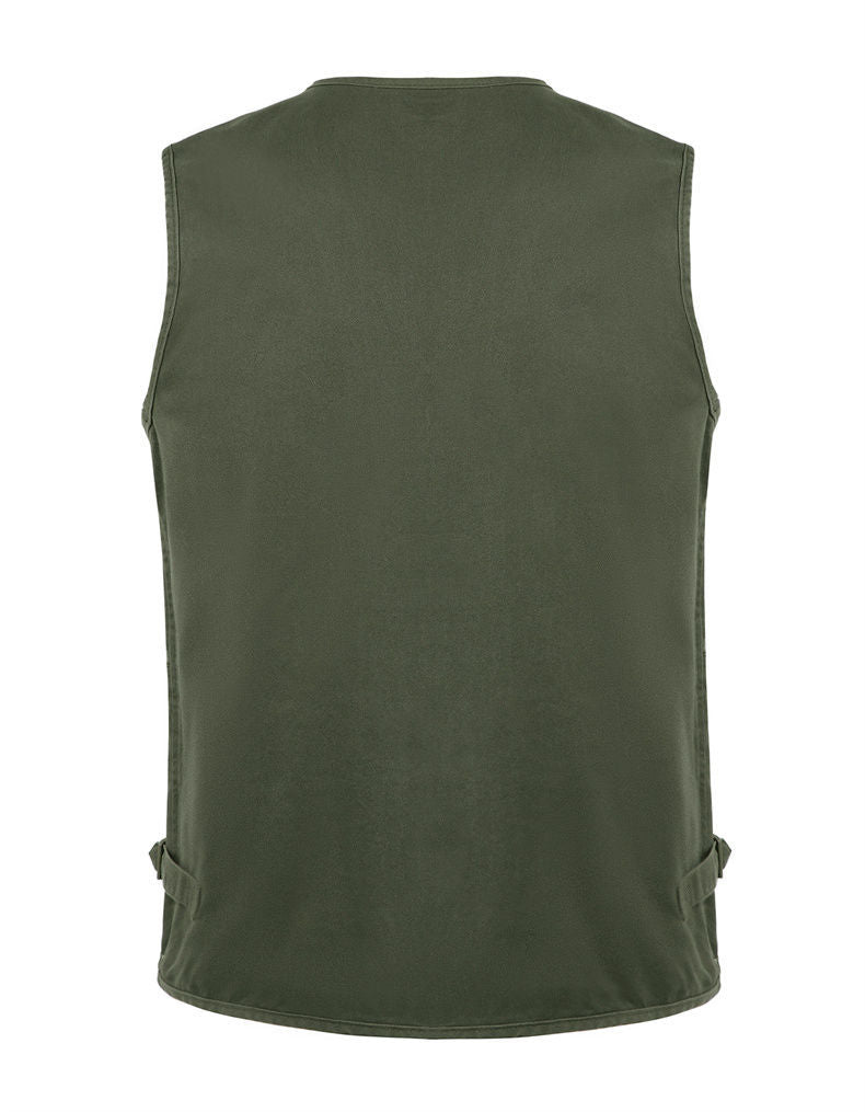 Men's Outdoor Multi-pocket Fishing Vest Sleeveless Breathable Jacket | D210-N701 Light Green / UK L / EU L