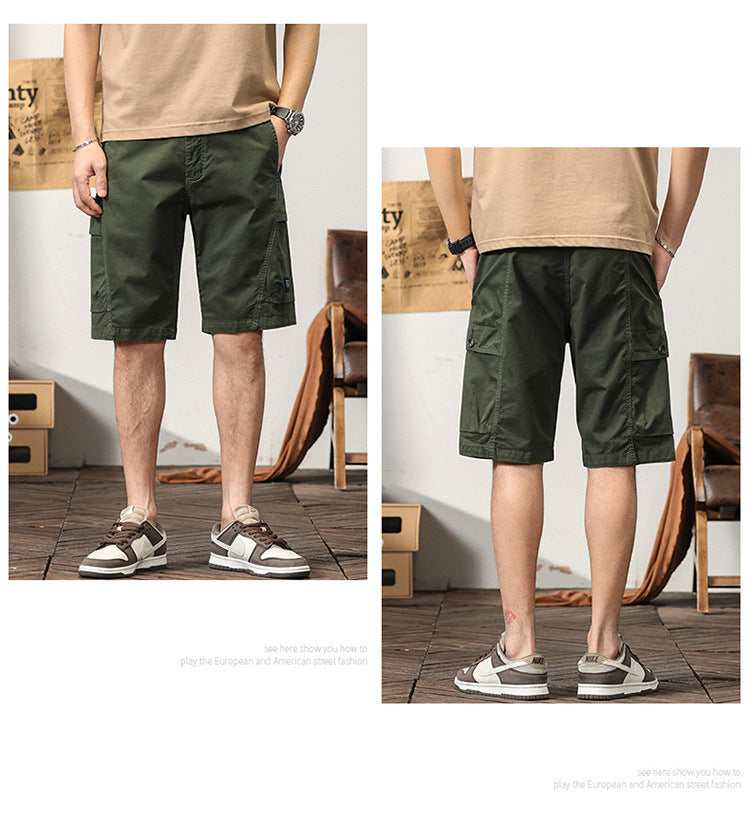Men's Summer Fashion Cotton Sport Casual Straight Cargo Shorts | G3681