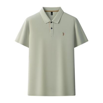Men's Premium 220GSM Hexagonal Pearl Mercerized Cotton Polo Shirt Embroidered Summer Collection | 8561