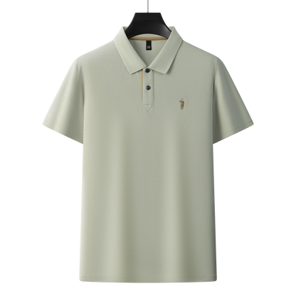 Men's Premium 220GSM Hexagonal Pearl Mercerized Cotton Polo Shirt Embroidered Summer Collection | 8561