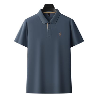 Men's Premium 220GSM Hexagonal Pearl Mercerized Cotton Polo Shirt Embroidered Summer Collection | 8561