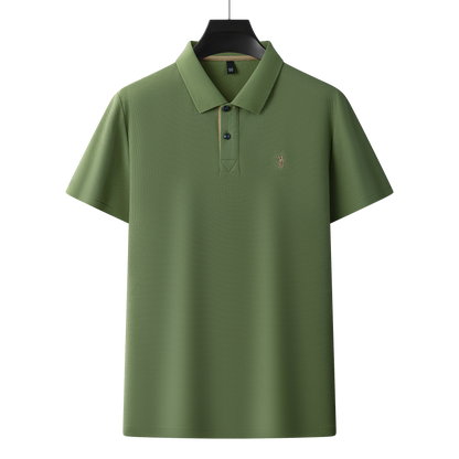 Men's Premium 220GSM Hexagonal Pearl Mercerized Cotton Polo Shirt Embroidered Summer Collection | 8561