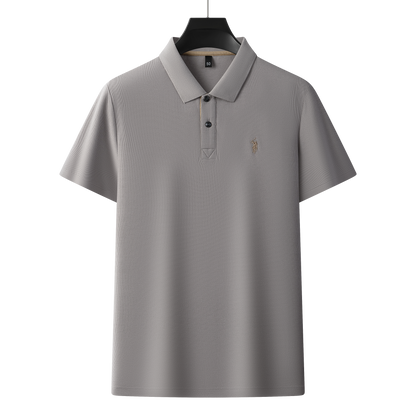 Men's Premium 220GSM Hexagonal Pearl Mercerized Cotton Polo Shirt Embroidered Summer Collection | 8561