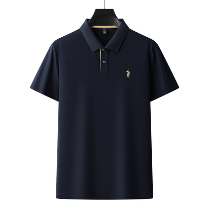 Men's Premium 220GSM Hexagonal Pearl Mercerized Cotton Polo Shirt Embroidered Summer Collection | 8561
