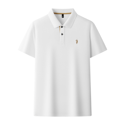 Men's Premium 220GSM Hexagonal Pearl Mercerized Cotton Polo Shirt Embroidered Summer Collection | 8561