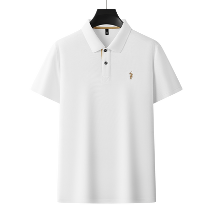 Men's Premium 220GSM Hexagonal Pearl Mercerized Cotton Polo Shirt Embroidered Summer Collection | 8561