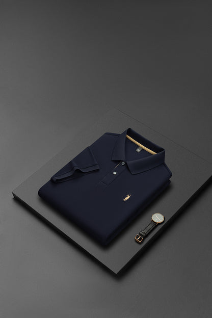 Men's Premium 220GSM Hexagonal Pearl Mercerized Cotton Polo Shirt Embroidered Summer Collection | 8561