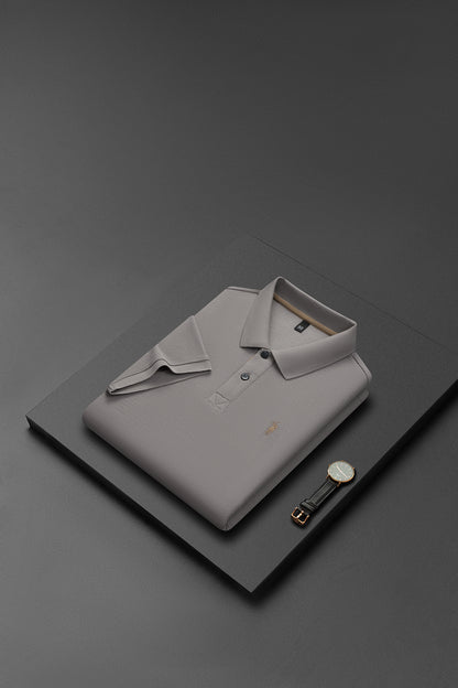 Men's Premium 220GSM Hexagonal Pearl Mercerized Cotton Polo Shirt Embroidered Summer Collection | 8561