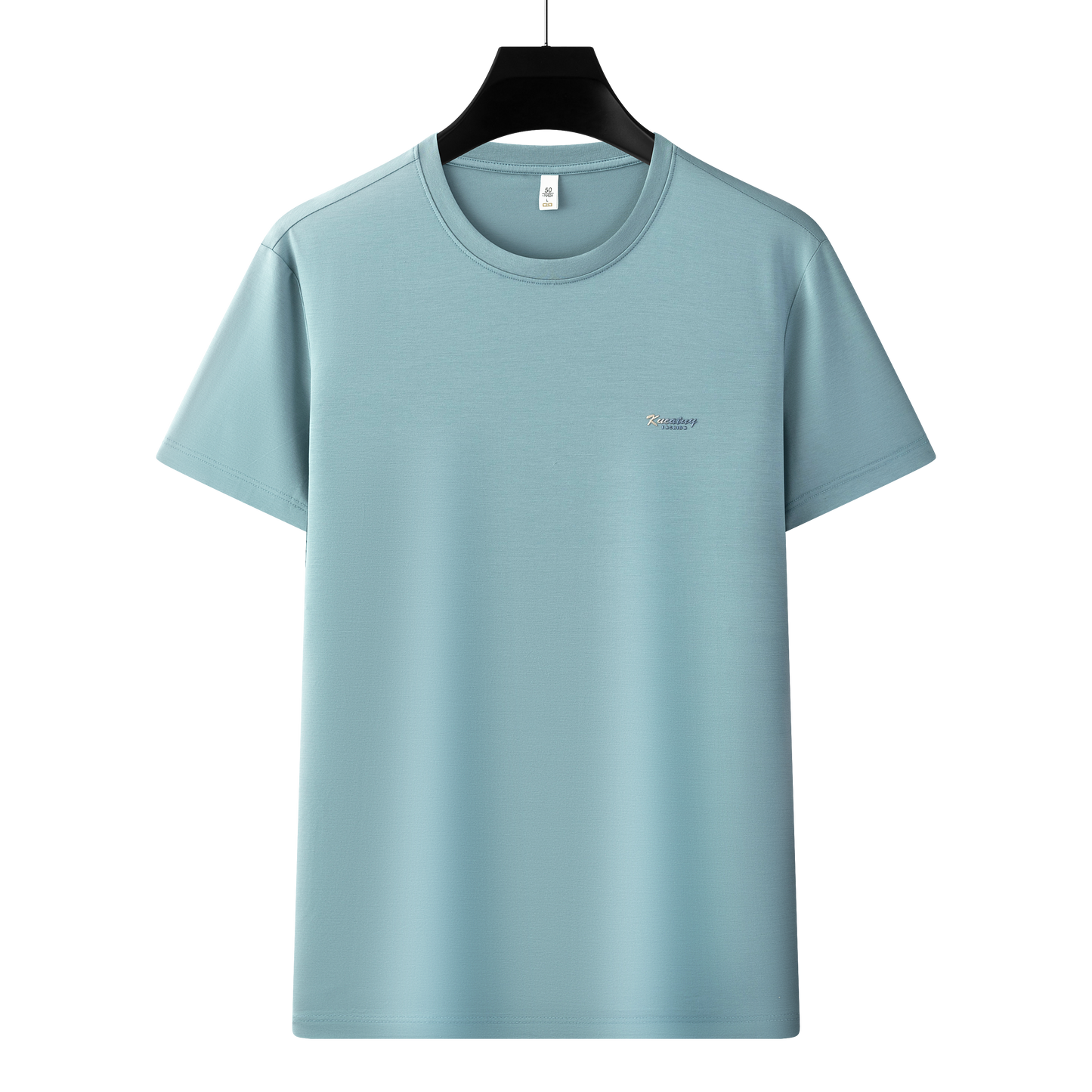 Men's Antibacterial Cooling Cotton T-Shirt - Summer Slim-Fit Round Neck Ice Silk Top | 6550