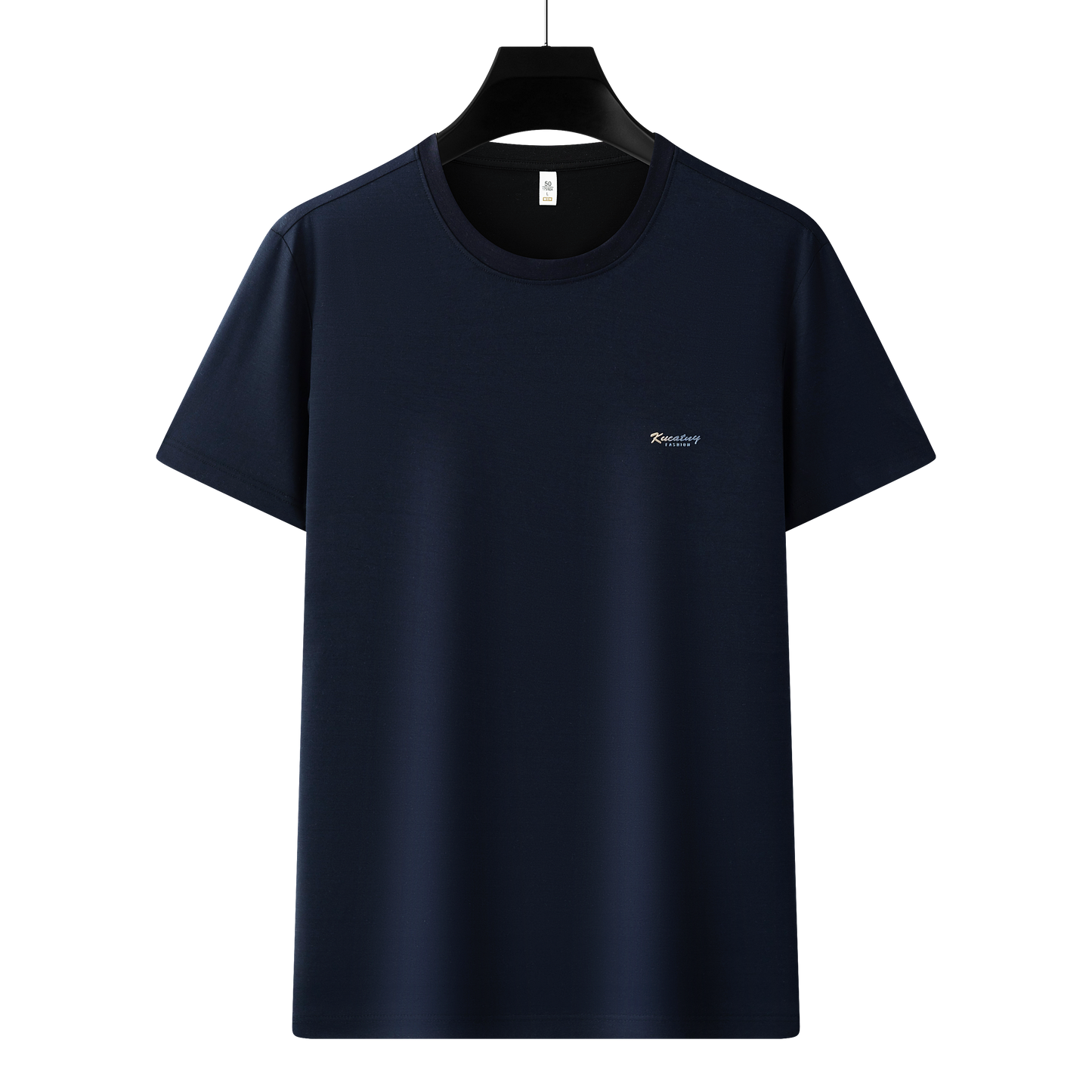 Men's Antibacterial Cooling Cotton T-Shirt - Summer Slim-Fit Round Neck Ice Silk Top | 6550