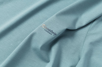 Men's Antibacterial Cooling Cotton T-Shirt - Summer Slim-Fit Round Neck Ice Silk Top | 6550