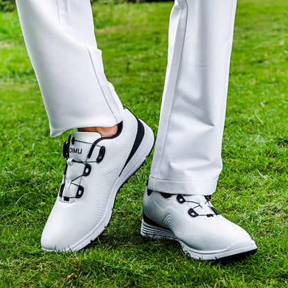 Men's Leather Golf Shoes Waterproof Non-slip Spike less Golf Shoes | 20626