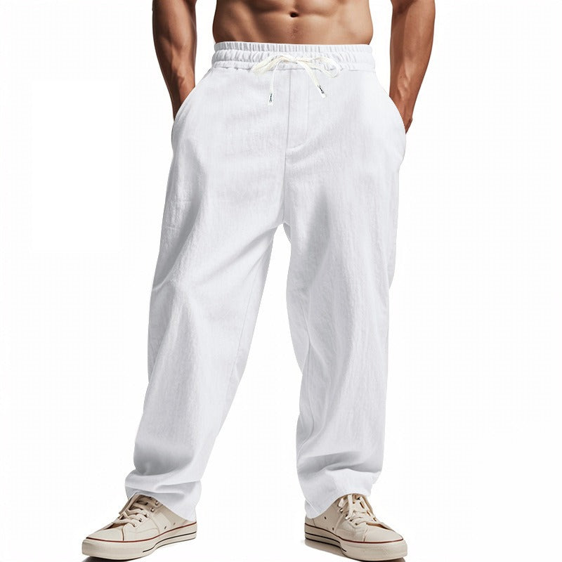 Men’s Relaxed Fit Linen Cargo Pants | Breathable Summer Wear Trousers | MGTZ-6
