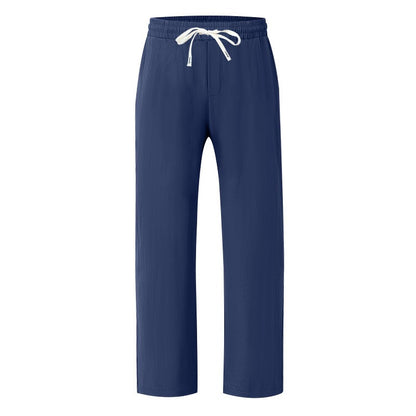 Men’s Relaxed Fit Linen Cargo Pants | Breathable Summer Wear Trousers | MGTZ-6