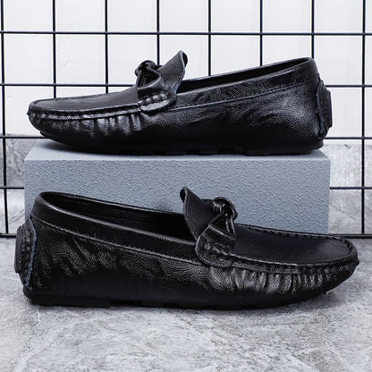 Men’s Genuine Leather Loafers – Classic Driving Moccasins with Anti-Slip Sole | 0063