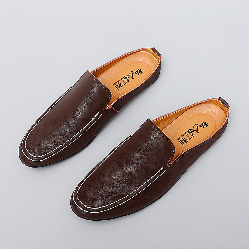 Men's Outdoor Breathable Casual Half Shoes Slip-On Driving Loafers | 8822