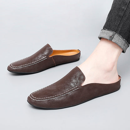 Men's Outdoor Breathable Casual Half Shoes Slip-On Driving Loafers | 8822