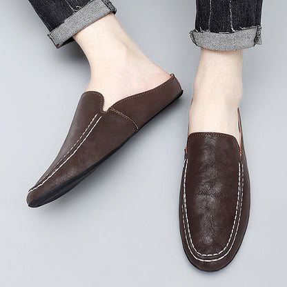 Men's Outdoor Breathable Casual Half Shoes Slip-On Driving Loafers | 8822