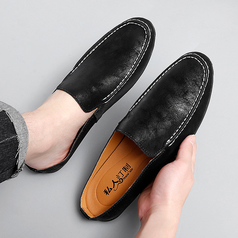 Men's Outdoor Breathable Casual Half Shoes Slip-On Driving Loafers | 8822